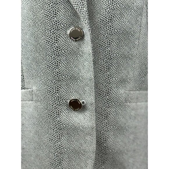 NEW Calvin Klein Blazer Jacket SZ 8 Gray White Texture Office Chic Wear Stretch - Picture 7 of 13